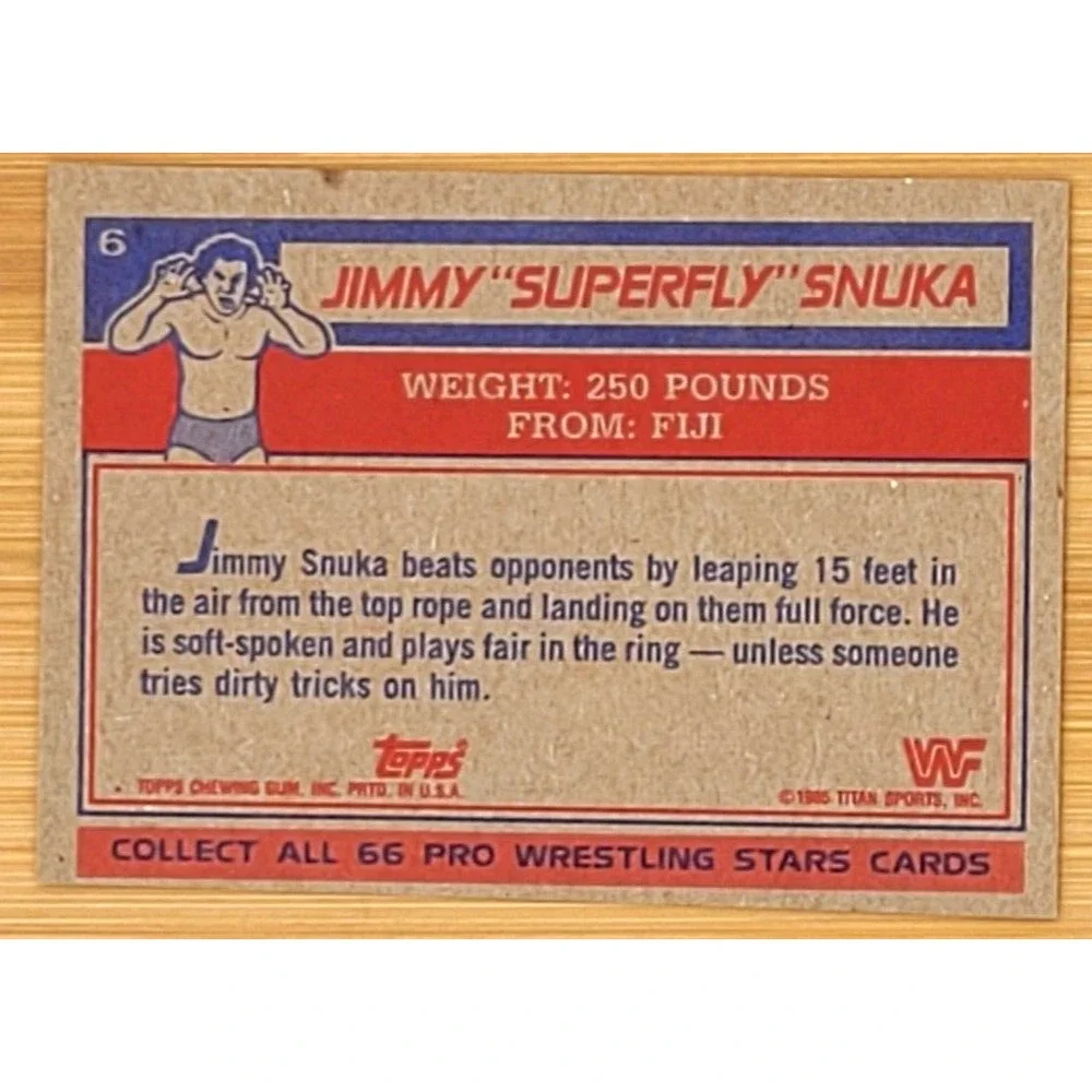1985 TOPPS WWF JIMMY 